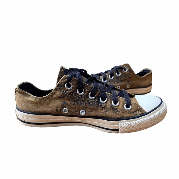 Chuck Taylor Converse Dragon Low Top Sneaker Brown With Black Laces M6W8 - Picture 3 of 11